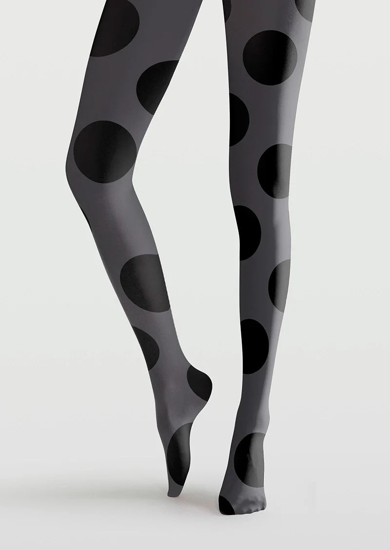 Gray-black polka dots Tights Hosiery Pantyhose