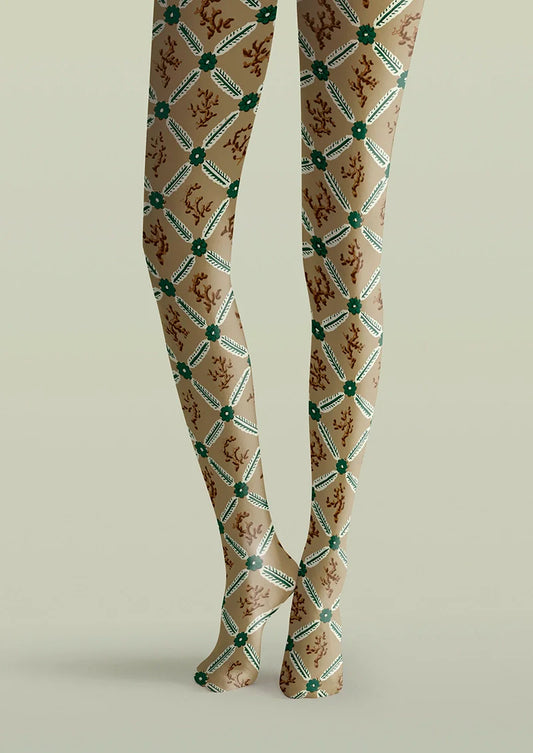 Retro Patterns Tights Hosiery Pantyhose