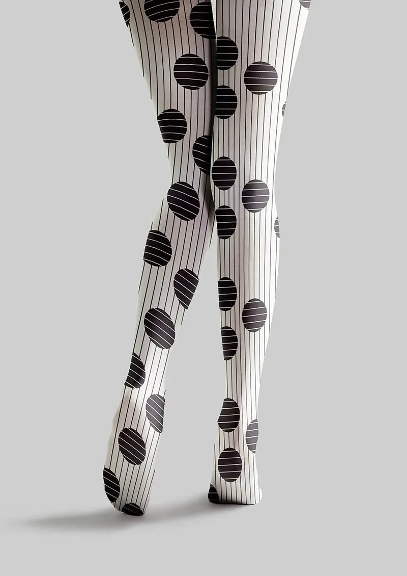 Pop Art Mono Dots Tights Hosiery Pantyhose