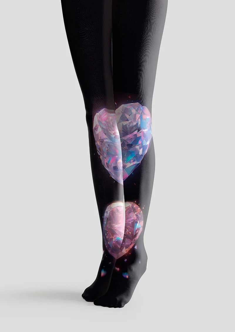 Valentine's Day Love Diamond Tights Hosiery Pantyhose