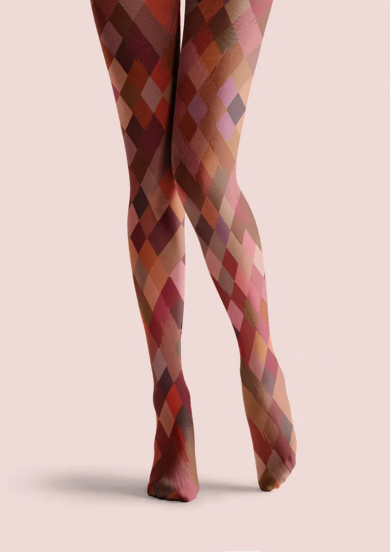 Geometric Art Arc Glow Tights Hosiery Pantyhose