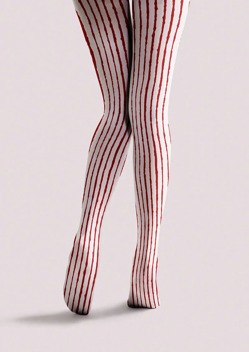 Red Spiral Tights Hosiery Pantyhose