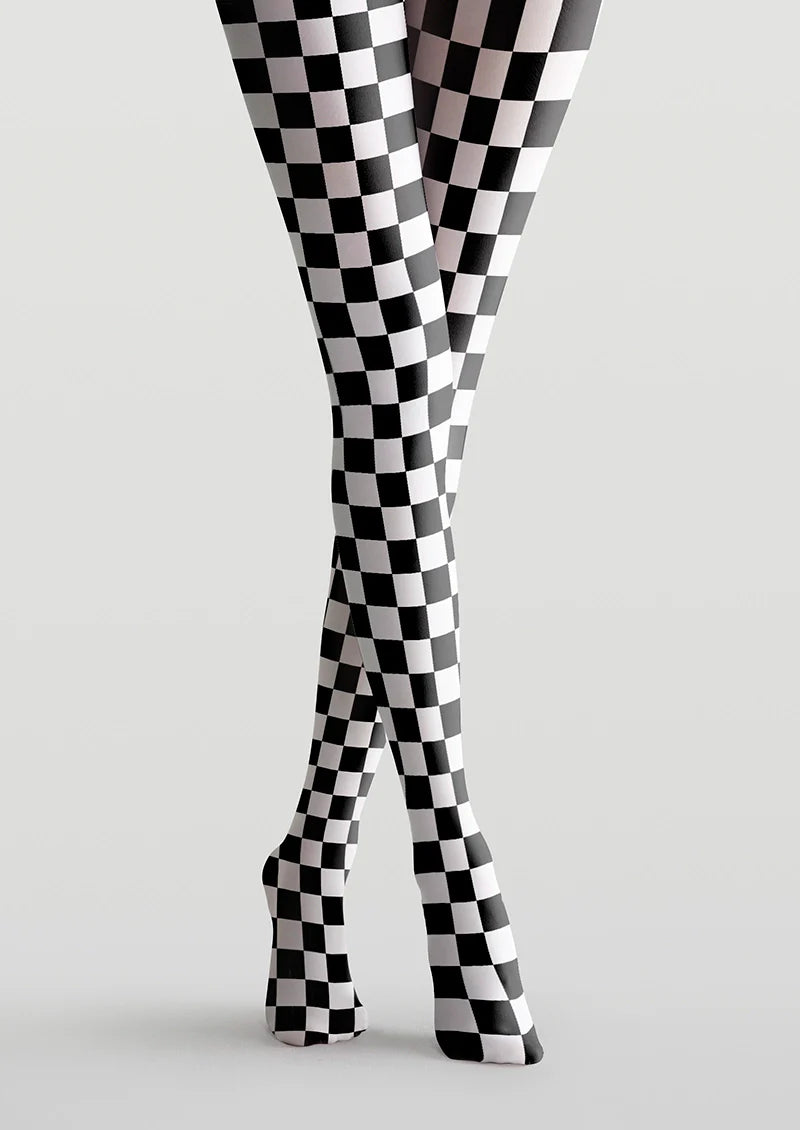Black-white checkered Tights Hosiery Pantyhose
