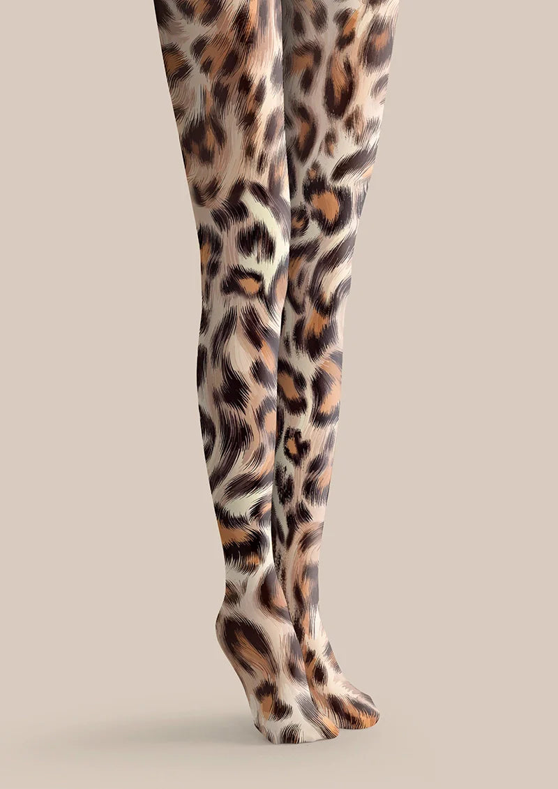 Blazing Leopard Print Tights Hosiery Pantyhose