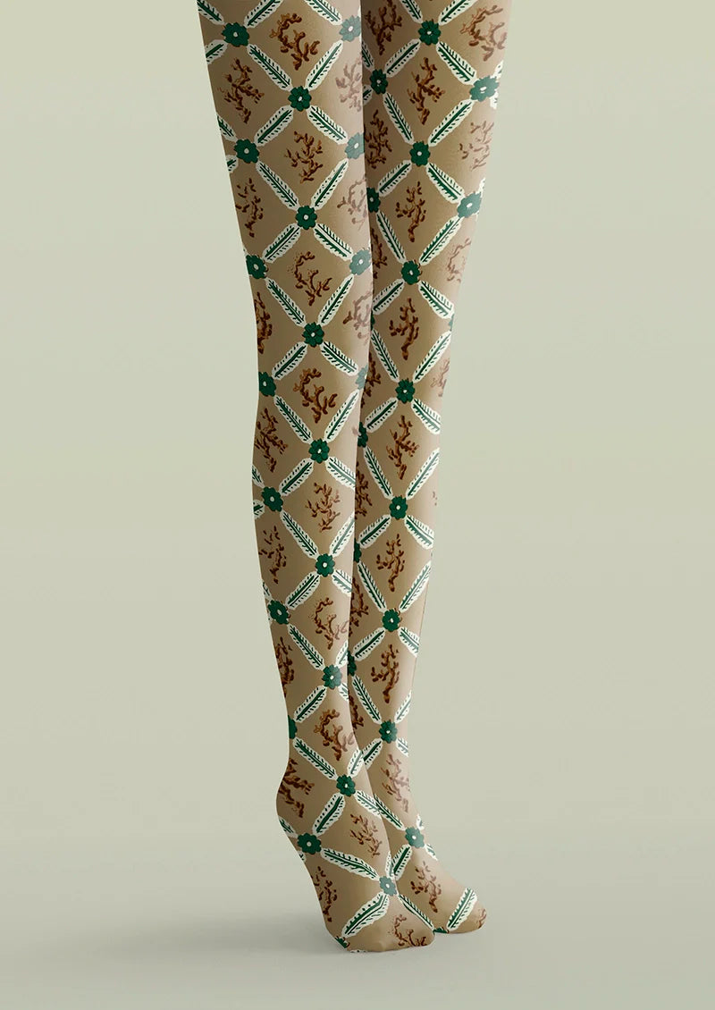 Retro Patterns Tights Hosiery Pantyhose