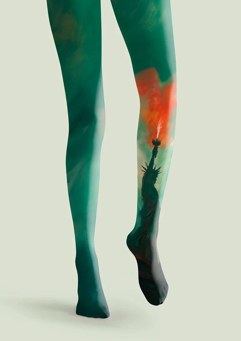 Flame of Liberty Tights Hosiery Pantyhose