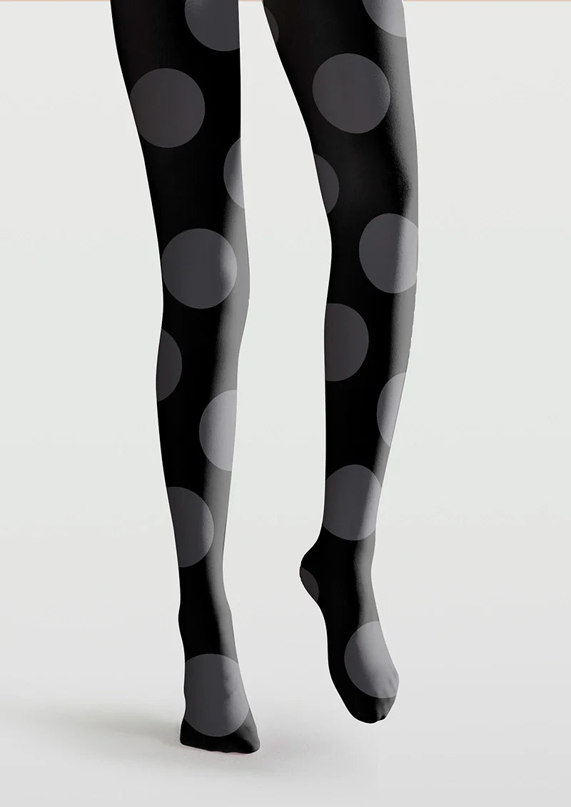 Black-gray polka dots Tights Hosiery Pantyhose