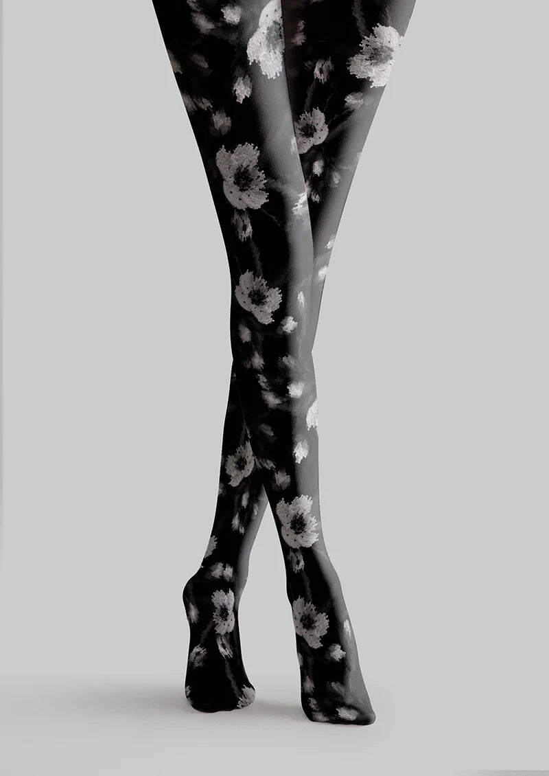 Night-Blooming Flower Tights Hosiery Pantyhose
