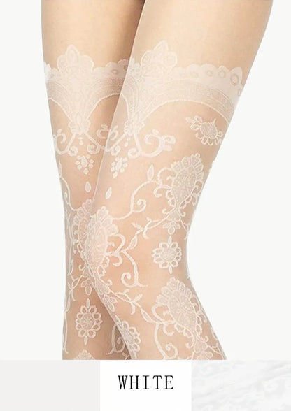 Baroque Jacquard Lace Tights Hosiery Pantyhose