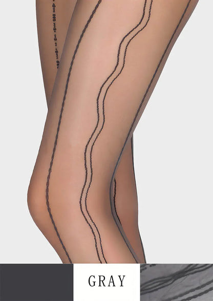 Radio wave lace jacquard Tights Hosiery Pantyhose