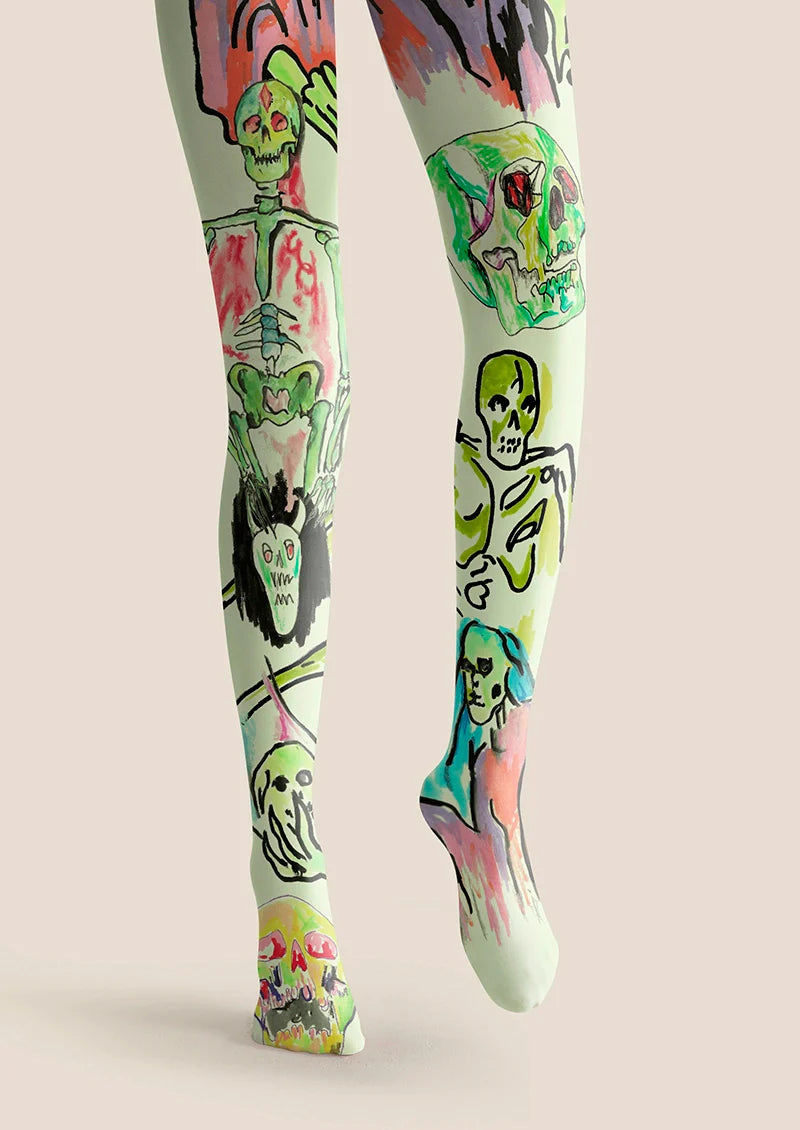 Noise Bone Tights Hosiery Pantyhose