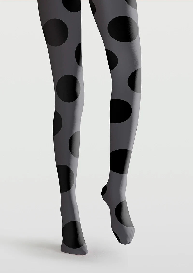 Gray-black polka dots Tights Hosiery Pantyhose