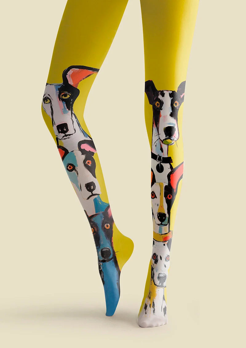 Dog Narrative Patterned Tights Hosiery Pantyhose