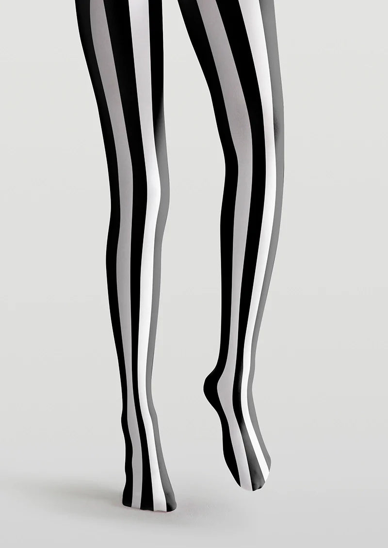 Black-white  stripes Tights Hosiery Pantyhose