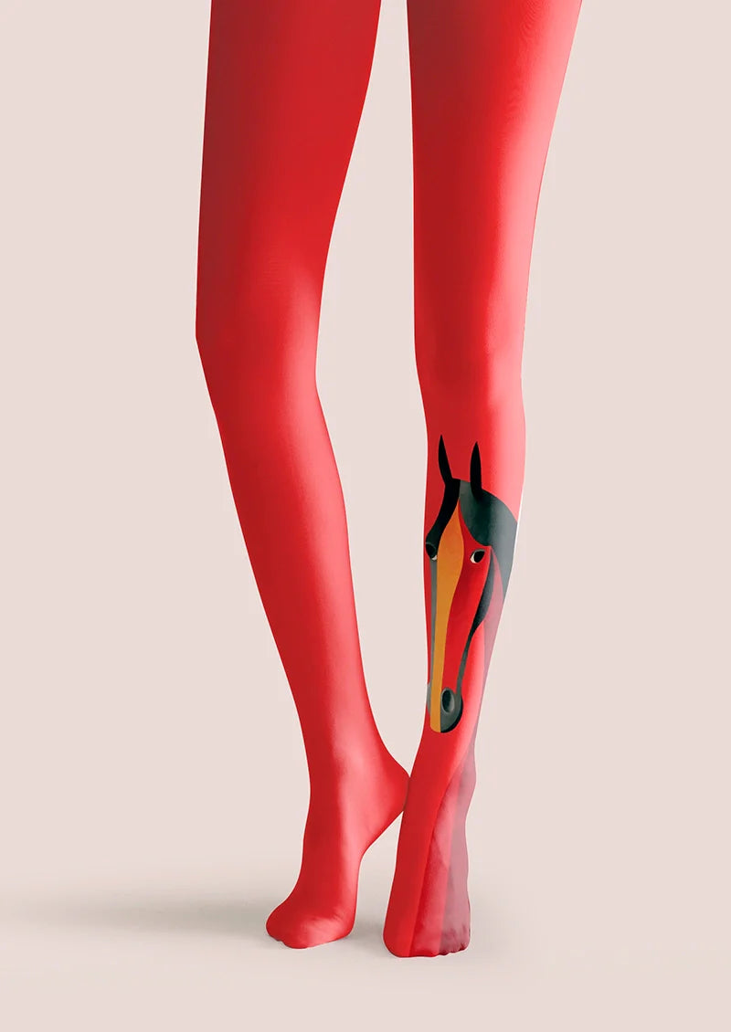 Red Horse Tights Hosiery Pantyhose
