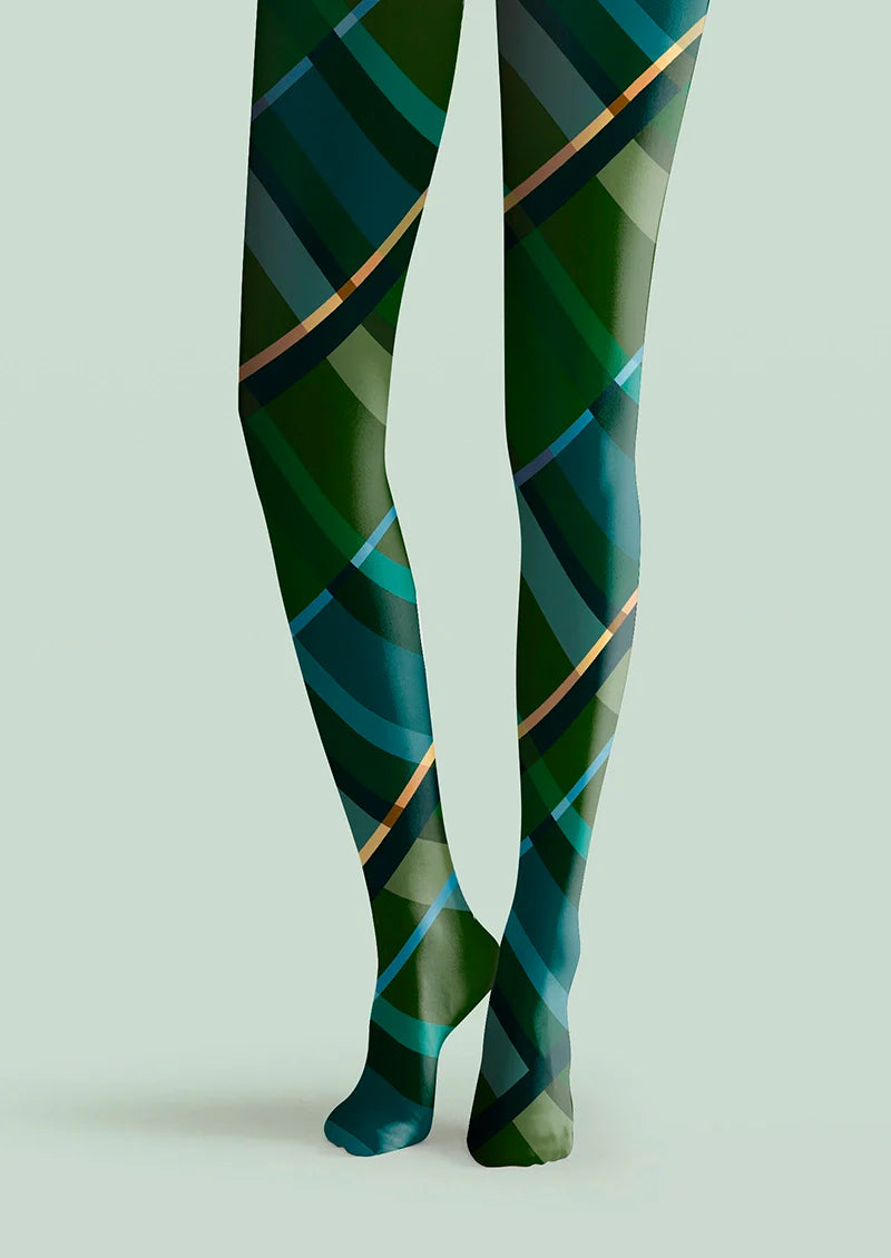 Blue diagonal stripes Tights Hosiery Pantyhose
