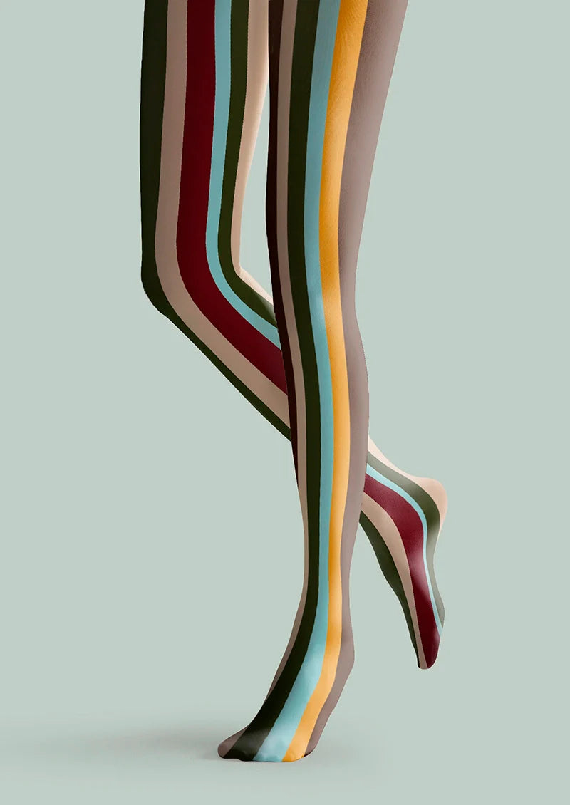 Retro Stripes Tights Hosiery Pantyhose