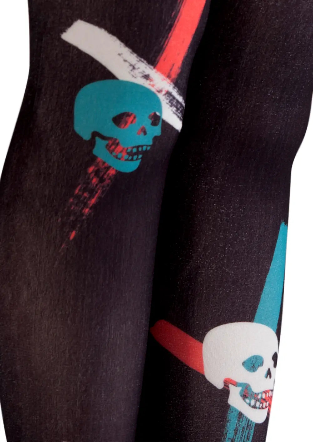Street art Print Tights Personality Pantyhose/Tights [Red Skull]