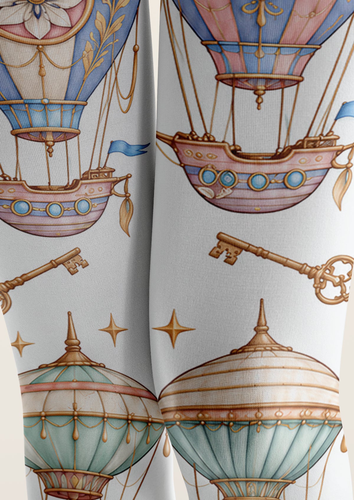 White Hot Air Balloon Tights