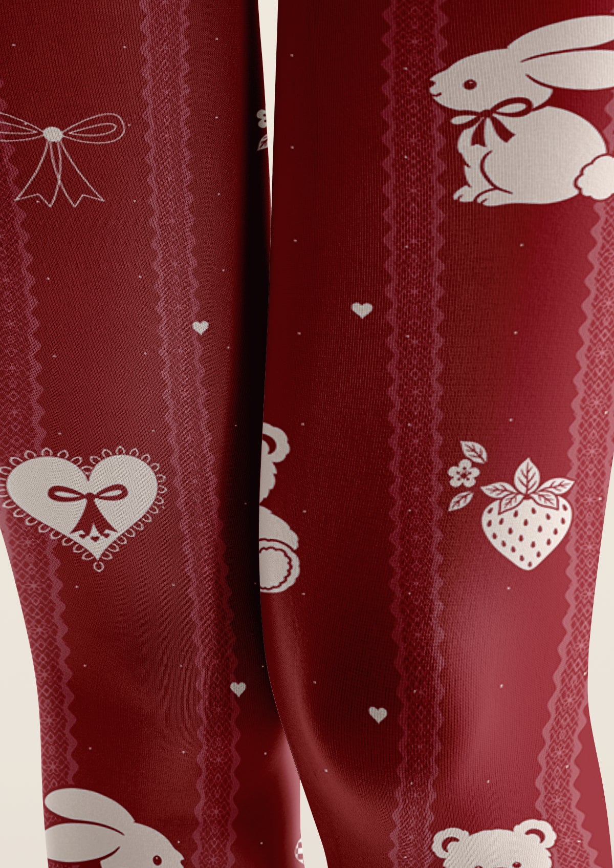 Red Teddy Bear and Rabbit Tights