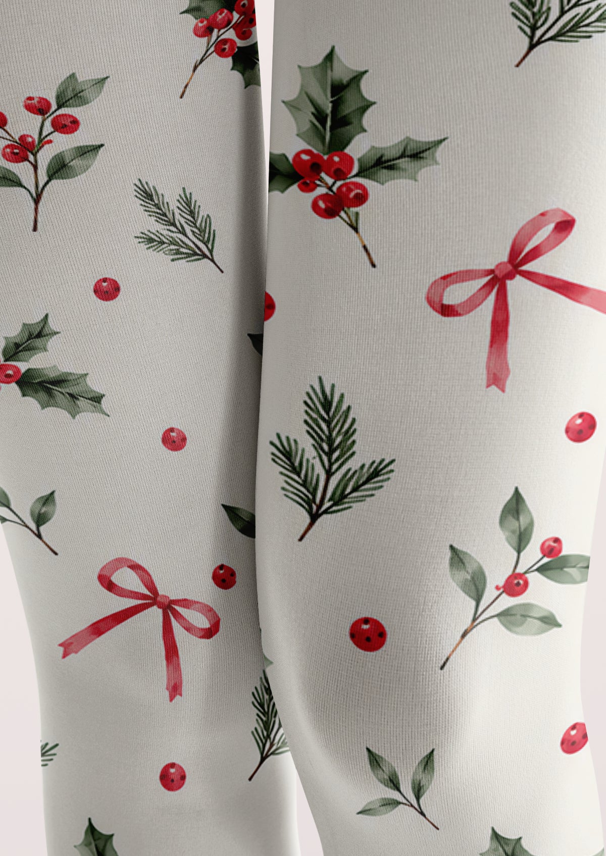 White Holly Berry Tights