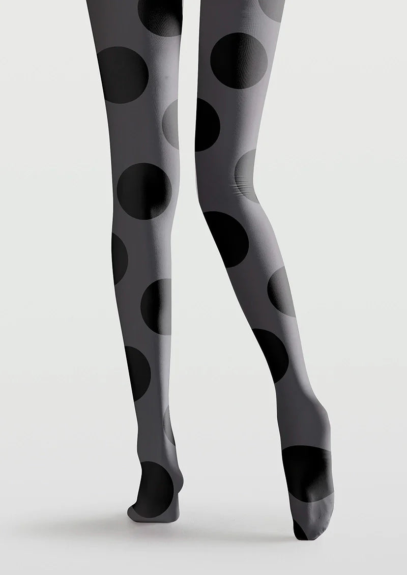 Gray-black polka dots Tights Hosiery Pantyhose