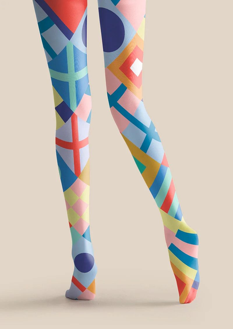 Color Structure Tights Hosiery Pantyhose
