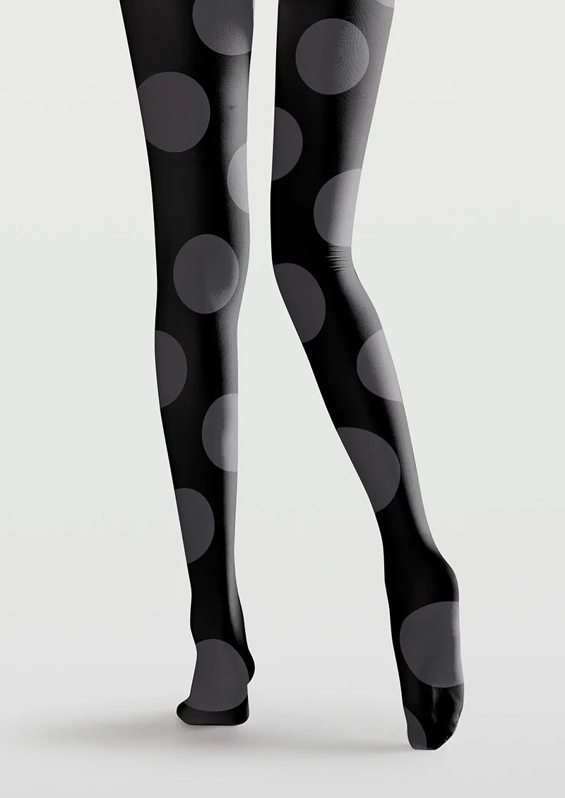 Black-gray polka dots Tights Hosiery Pantyhose