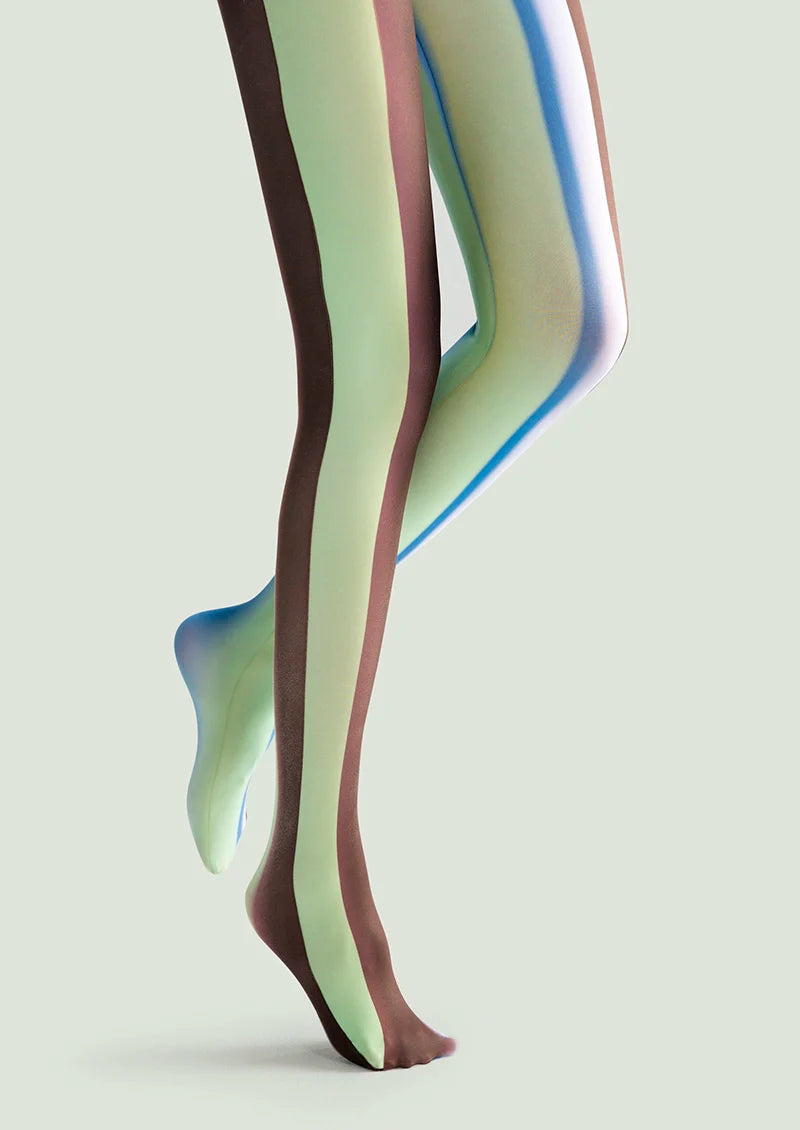 Fashion Printed Tights Personality Pantyhose/Tights [Greenish Stripe]