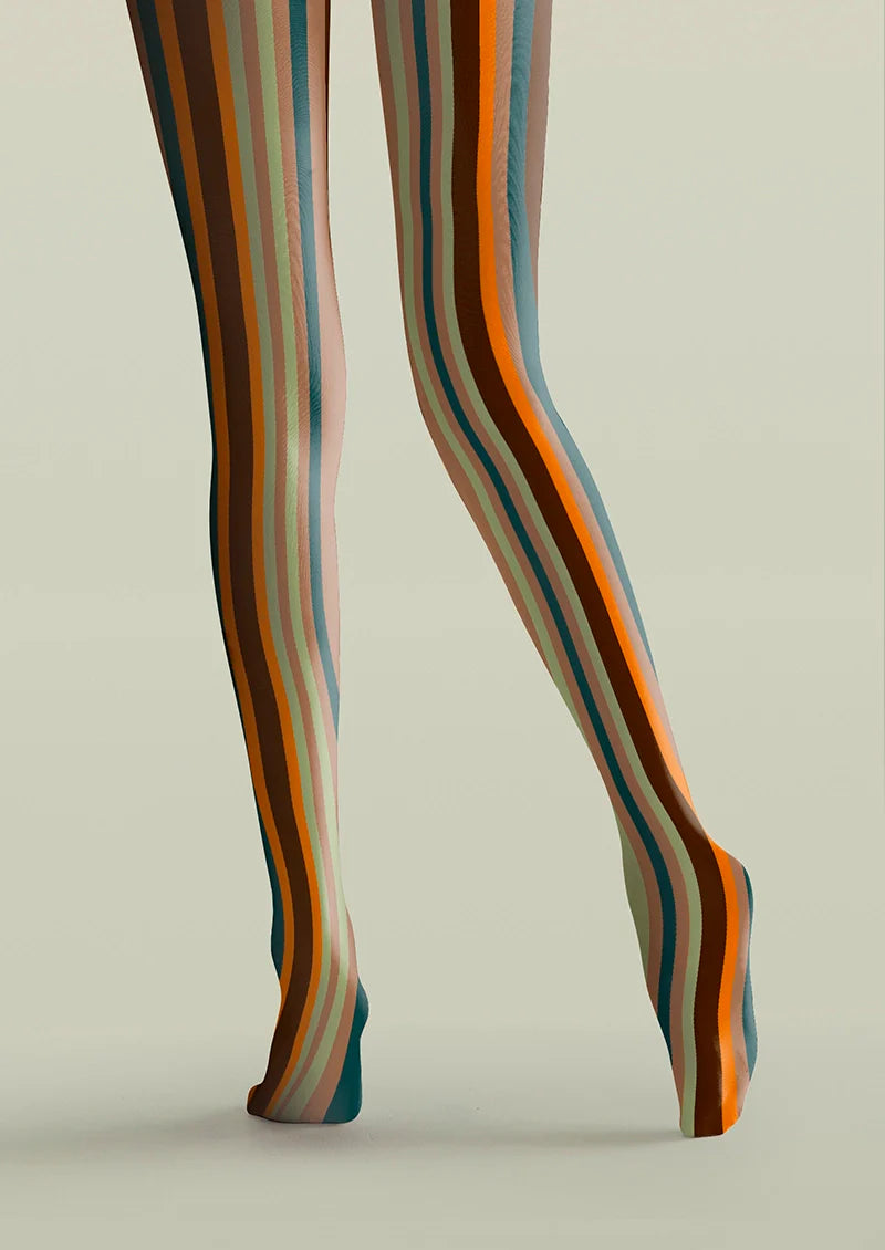 Rock of Rhythm Striped Tights Hosiery Pantyhose