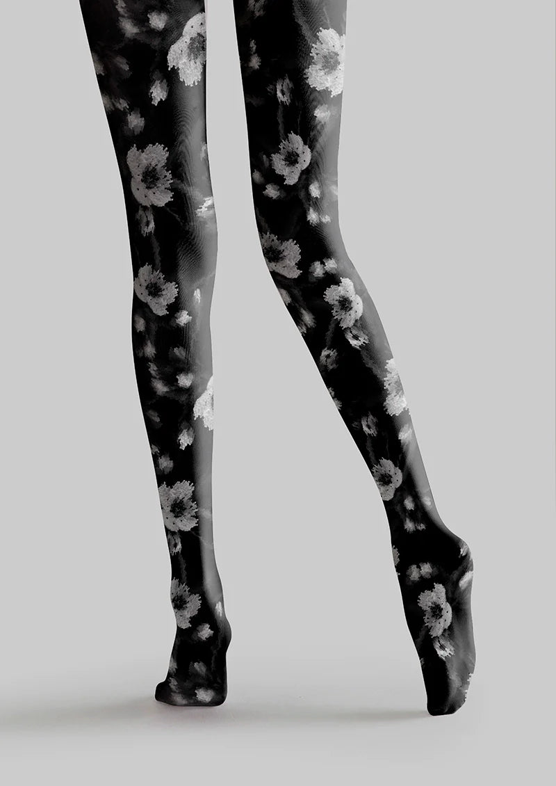 Night-Blooming Flower Tights Hosiery Pantyhose