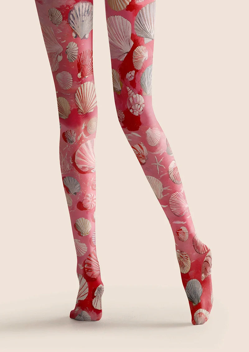 Pink Shell Tights Hosiery Pantyhose