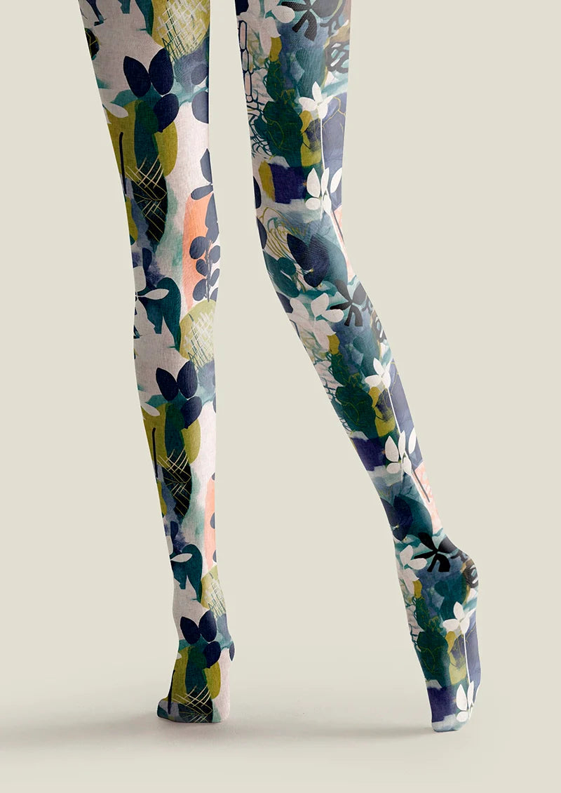 Diffused Petals Tights Hosiery Pantyhose