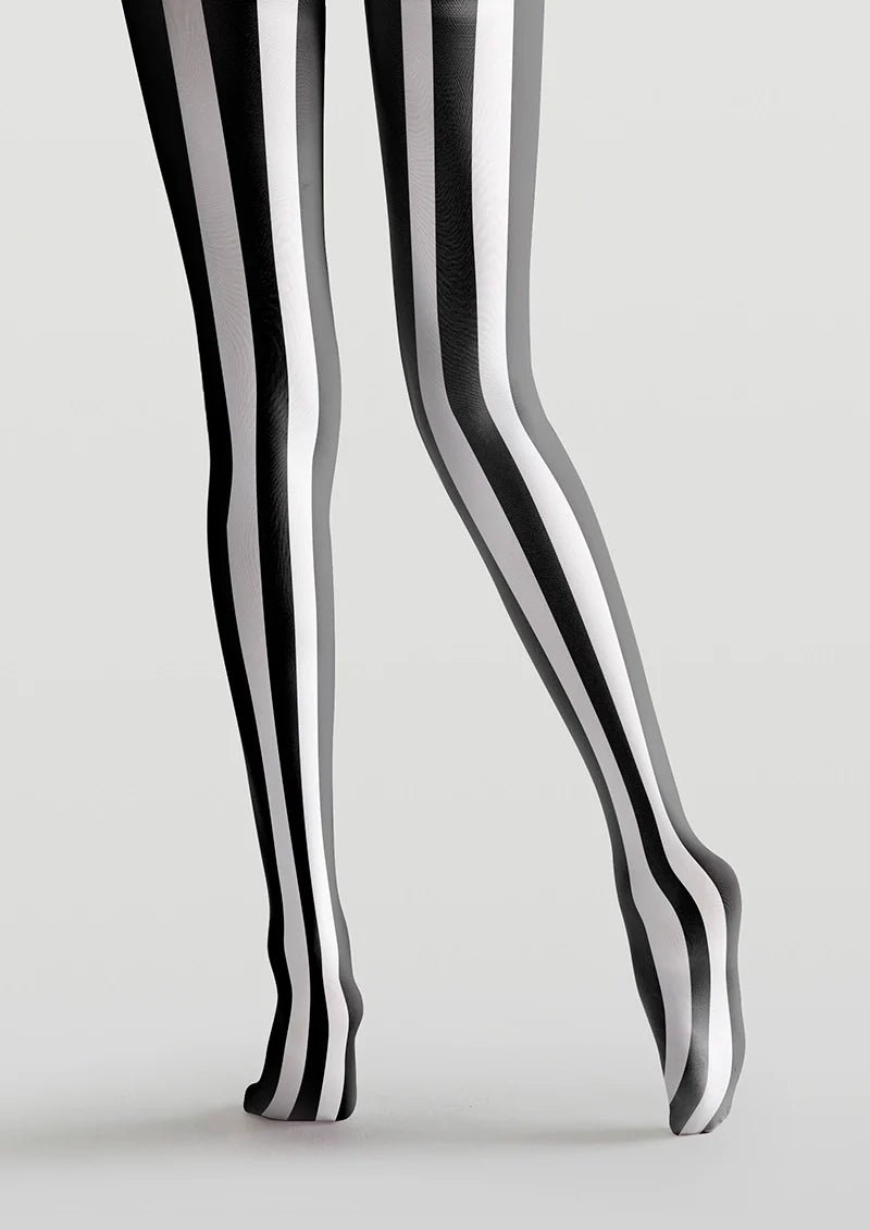 Black-white  stripes Tights Hosiery Pantyhose