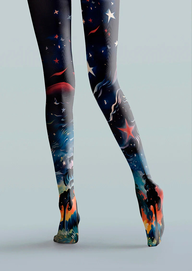 Colorful Starry Sky Tights Hosiery Pantyhose