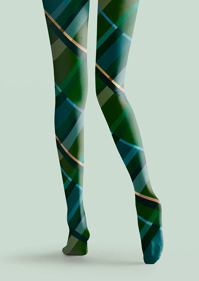 Blue diagonal stripes Tights Hosiery Pantyhose