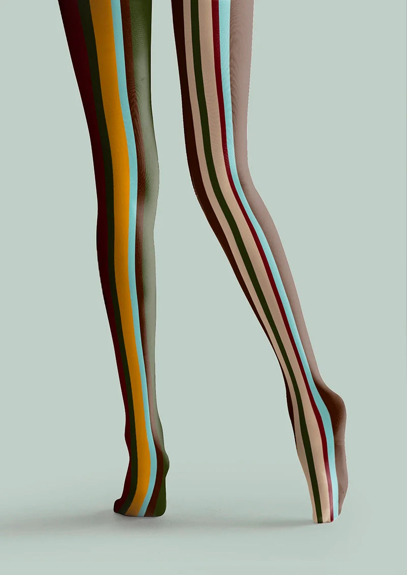 Retro Stripes Tights Hosiery Pantyhose