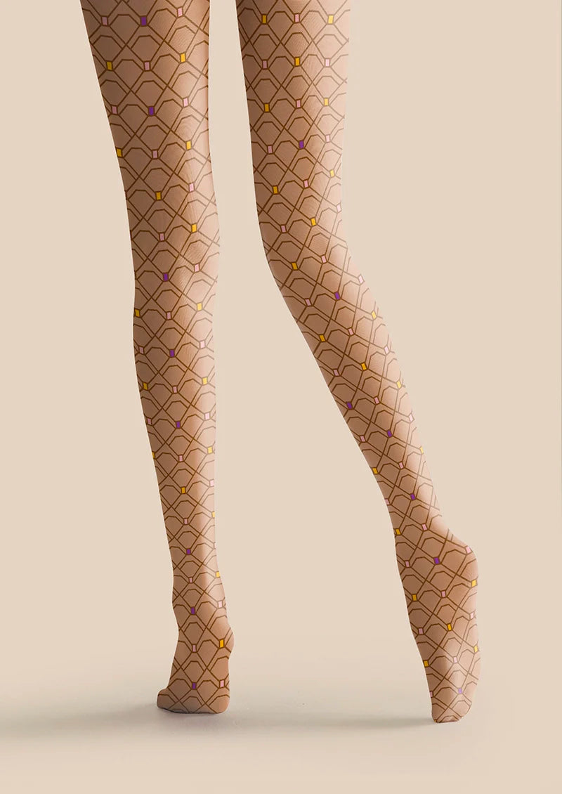 Light brown stripes Tights Hosiery Pantyhose