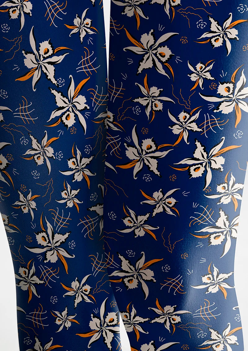 blue Bud Tights Hosiery Pantyhose