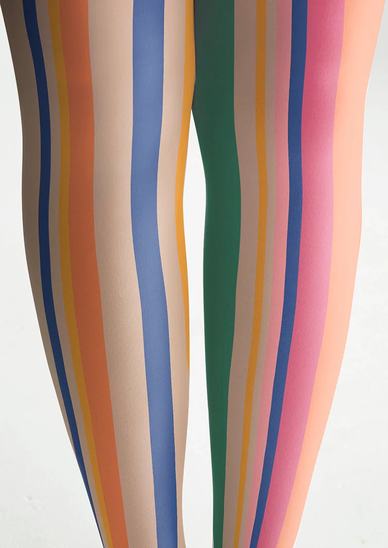 Neon Stripes Tights Hosiery Pantyhose