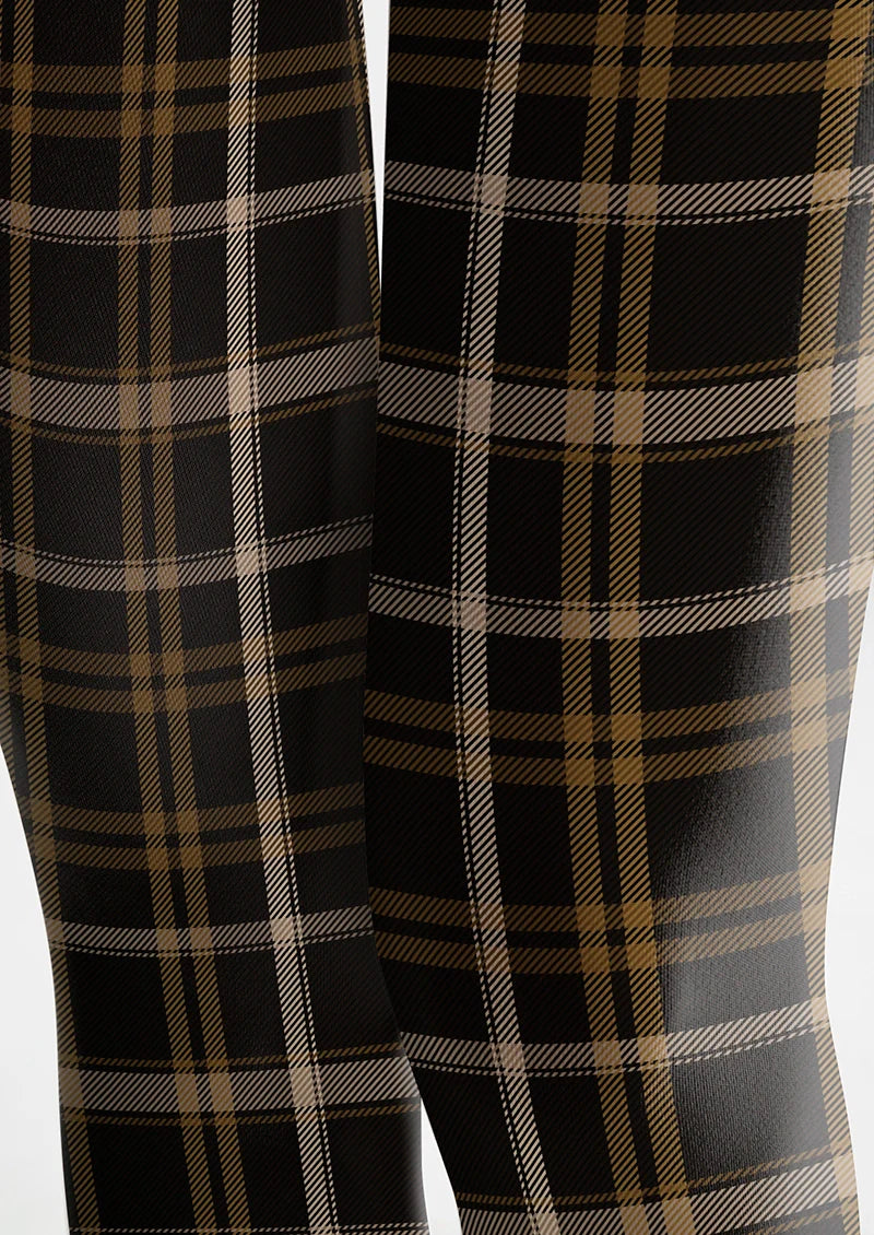 Black-brown stripes Checked Tights Hosiery Pantyhose