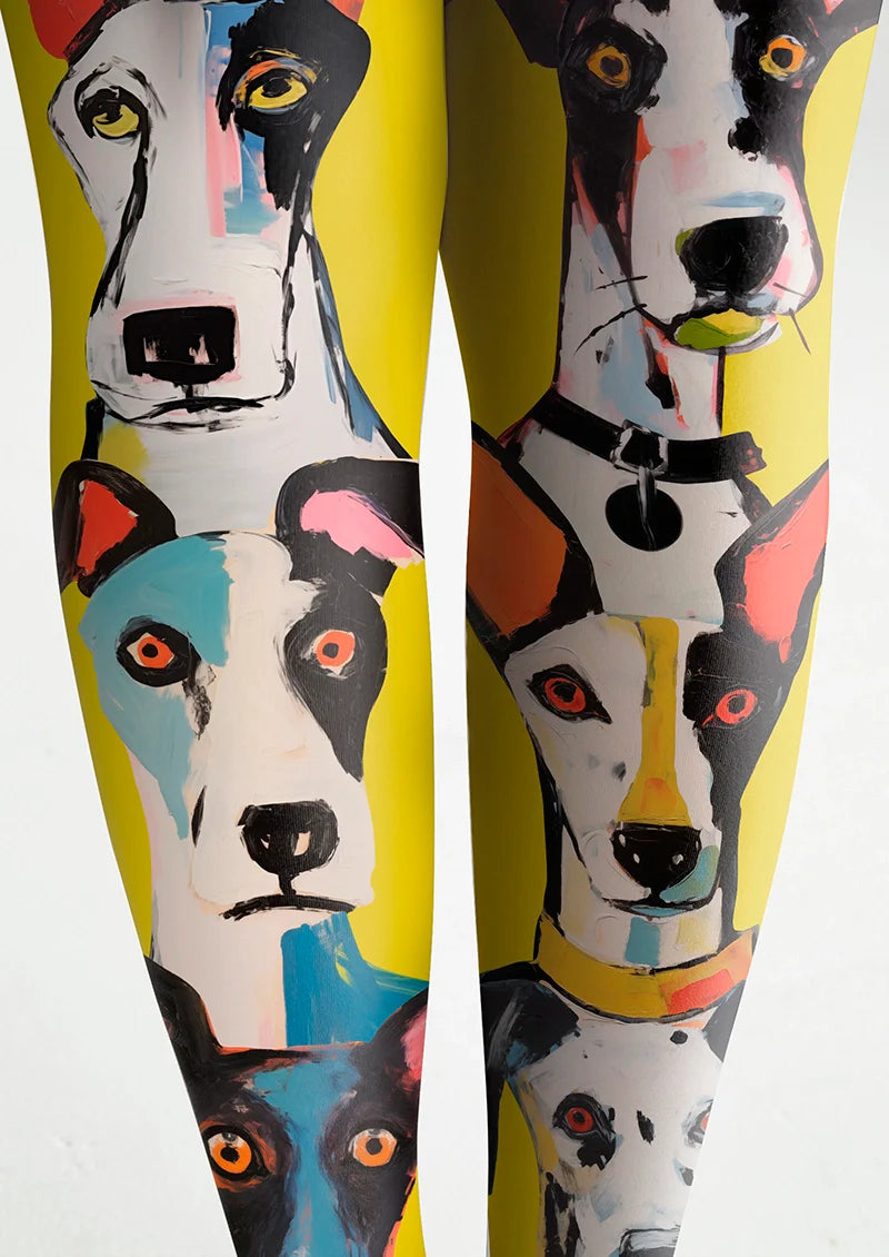 Dog Narrative Patterned Tights Hosiery Pantyhose
