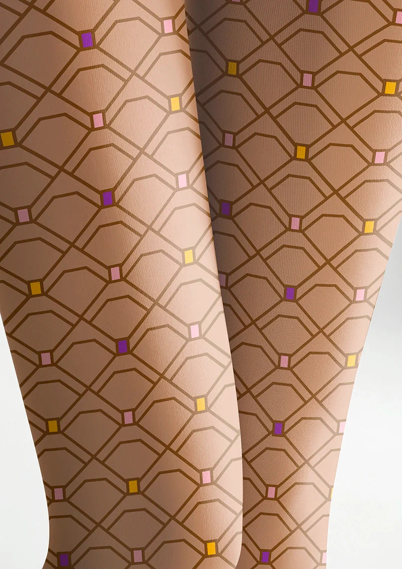 Light brown stripes Tights Hosiery Pantyhose
