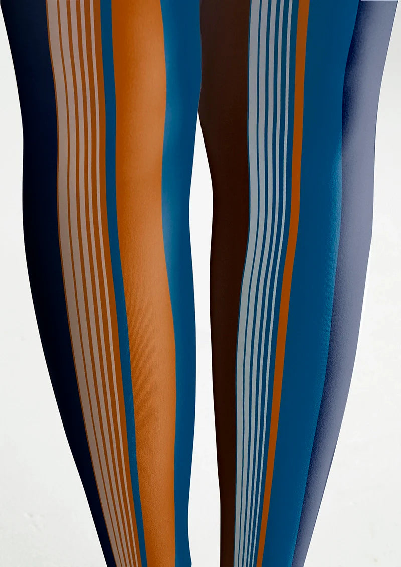Blue-orange stripes Tights Hosiery Pantyhose