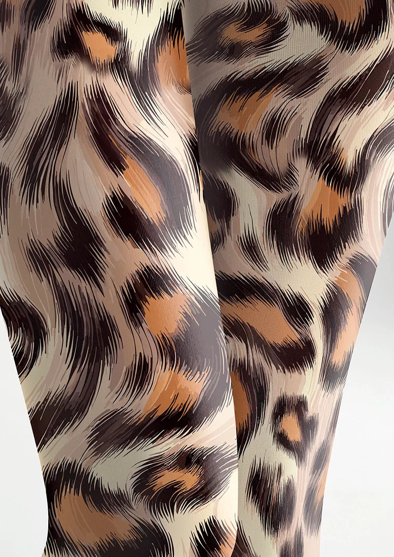 Blazing Leopard Print Tights Hosiery Pantyhose