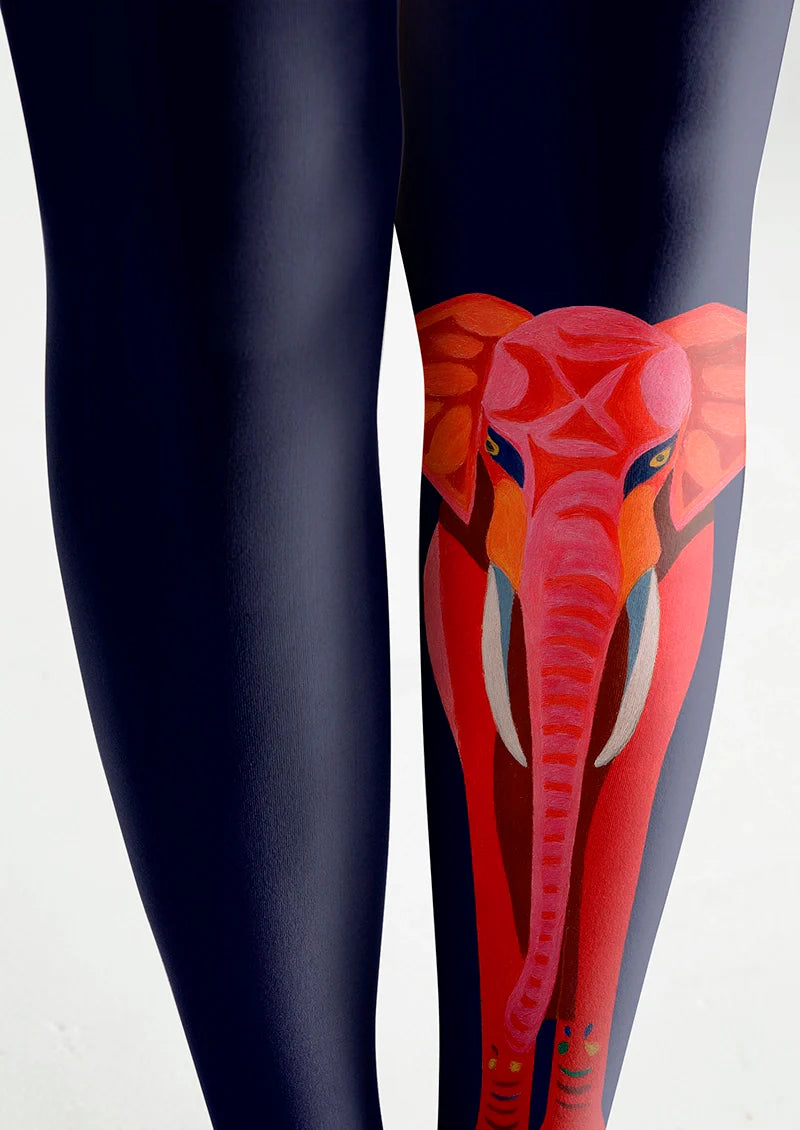 Red Elephant Tights Hosiery Pantyhose