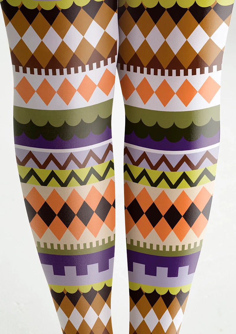 Folkloric Palette Tights Hosiery Pantyhose