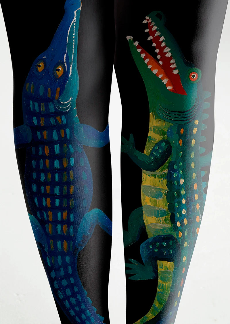 Crocodile Tights Hosiery Pantyhose