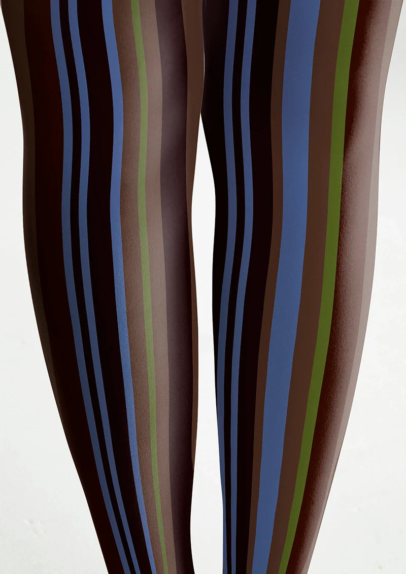 Purple & green stripes Tights Hosiery Pantyhose