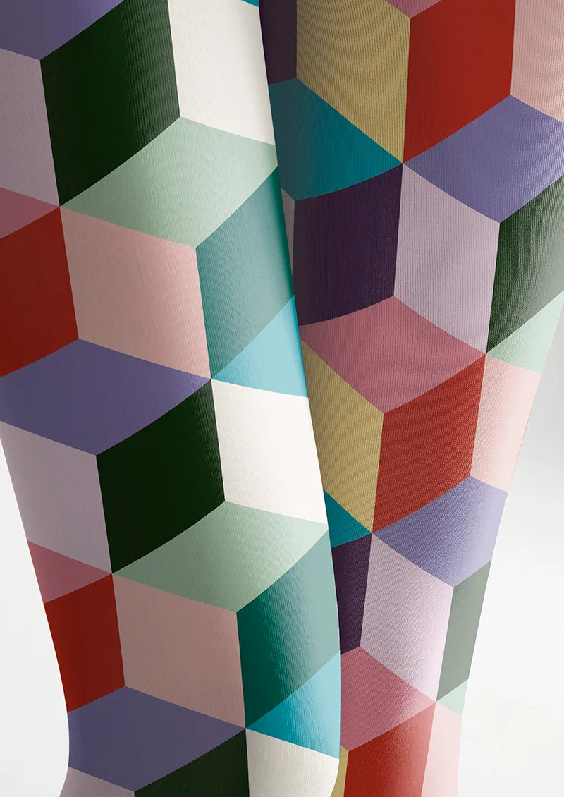 Colored Blocks Tights Hosiery Pantyhose